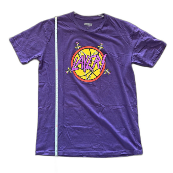 KINGSWELL DIRTSQID: Purple+Yellow LAKERS BASKETBALL Size XL Tee - Picture 4 of 6